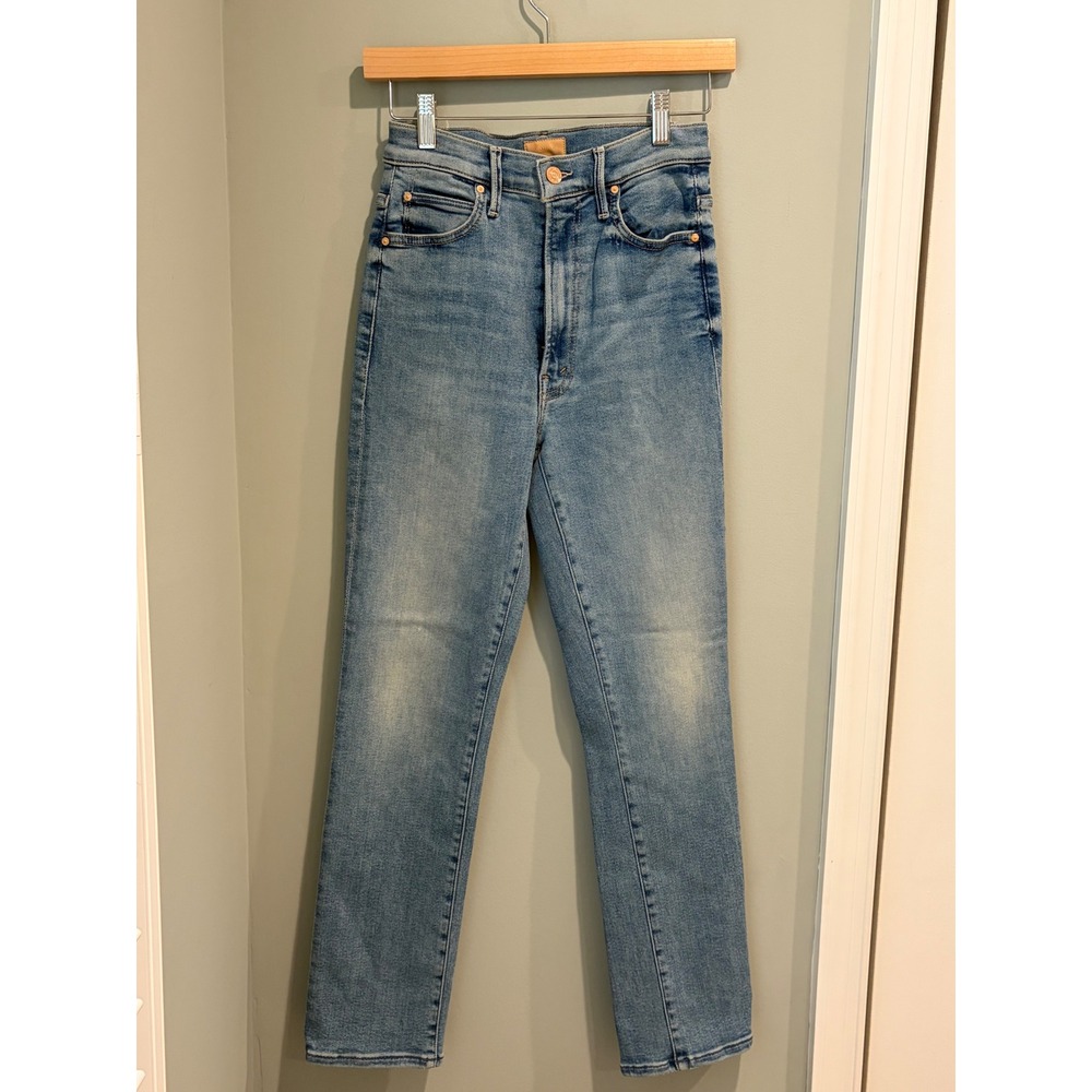 Mother The Swooner Rascal Ankle Jeans Lets Trip High Rise Straight Leg Size 26